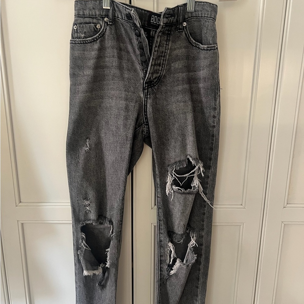 Urban Outfitters Grey Ripped Distressed Jeans